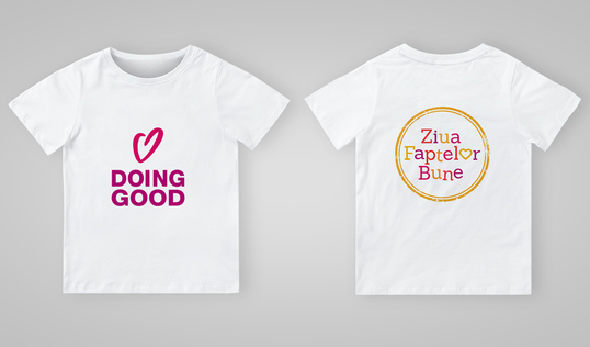 Good Deeds Day T-Shirt in Romanian
